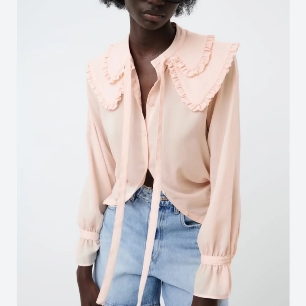 ZARA - Ruffled Shirt - Picture 1 of 9
